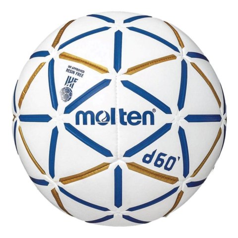 Piłka ręczna Molten H2D4000-BW D60 IHF Approved biało-niebiesko-złota rozm. 2 Piłka ręczna Molten H2D4000-BW D60 IHF Approved biało-niebiesko-złota rozm. 2