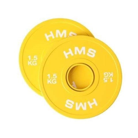 Talerz olimpijski Bumper 2x1.5kg Żółty HMS CBRS15 Talerz olimpijski Bumper 2x1.5kg Żółty HMS CBRS15