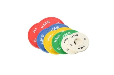 Zestaw talerzy olimpijskich Bumper 2x (0.5kg,1kg,1.5kg,2kg,2.5kg) HMS CBRS Set Zestaw talerzy olimpijskich Bumper 2x (0.5kg,1kg,1.5kg,2kg,2.5kg) HMS CBRS Set