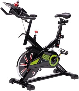 Rower spiningowy czarno-limonkowy HMS SW2102
