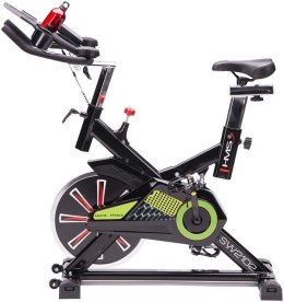 Rower spiningowy czarno-limonkowy HMS SW2102