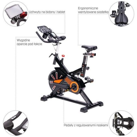 Rower spiningowy czarno-pomarańczowy HMS SW2102 Rower spiningowy czarno-pomarańczowy HMS SW2102