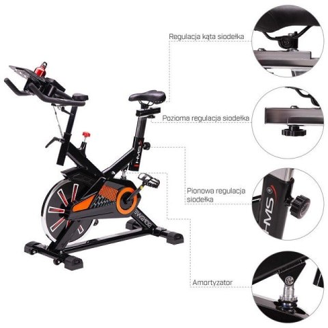 Rower spiningowy czarno-pomarańczowy HMS SW2102 Rower spiningowy czarno-pomarańczowy HMS SW2102