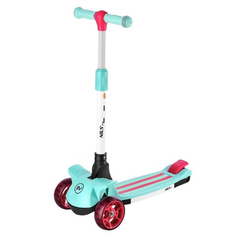 Hulajnoga dziecięca NILS FUN HLB10 LED miętowa Hulajnoga dziecięca NILS FUN HLB10 LED miętowa