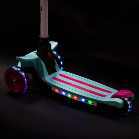 Hulajnoga dziecięca NILS FUN HLB10 LED miętowa Hulajnoga dziecięca NILS FUN HLB10 LED miętowa