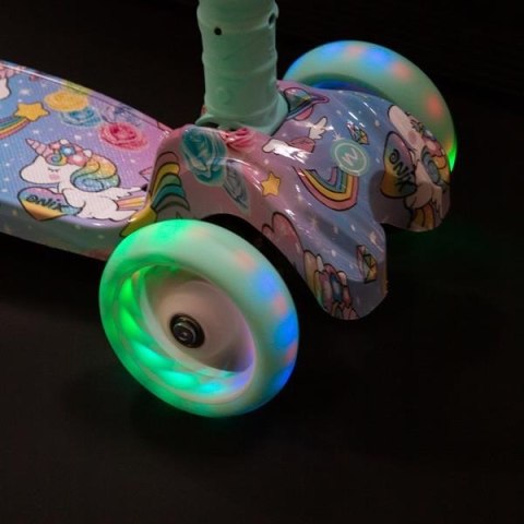 Hulajnoga dziecięca NILS FUN HLB15A LED miętowa Hulajnoga dziecięca NILS FUN HLB15A LED miętowa