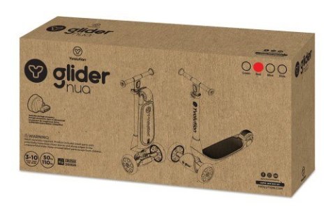 Yvolution Hulajnoga GLIDER NUA - czerwony ECO BOX Yvolution Hulajnoga GLIDER NUA - czerwony ECO BOX
