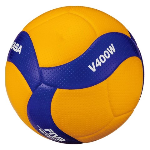 Piłka do siatkówki Mikasa V400W żółto-niebieska rozm. 4 Piłka do siatkówki Mikasa V400W żółto-niebieska rozm. 4