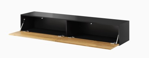 Szafka RTV VIGO '180' 30/180/40 czarny/dąb wotan Szafka RTV VIGO '180' 30/180/40 czarny/dąb wotan