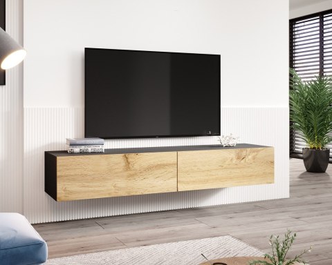 Szafka RTV VIGO '180' 30/180/40 czarny/dąb wotan Szafka RTV VIGO '180' 30/180/40 czarny/dąb wotan