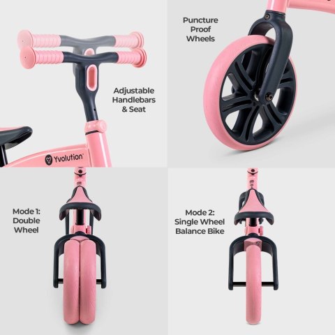 Yvolution Rowerek VELO JUNIOR różowy Yvolution Rowerek VELO JUNIOR różowy