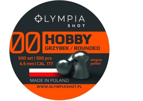 Śrut 4,5mm OLYMPIA SHOT Hobby grzyb 500szt HG-500 Śrut 4,5mm OLYMPIA SHOT Hobby grzyb 500szt HG-500