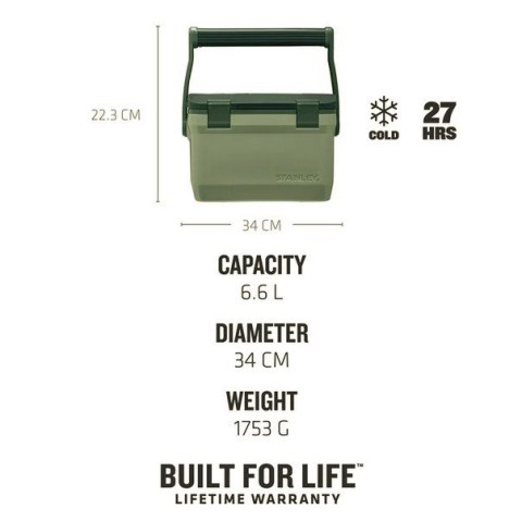 Stanley Stanley Cooler lodówka pasywna 6,6L zielona Stanley Stanley Cooler lodówka pasywna 6,6L zielona