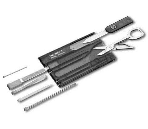 Zestaw Victorinox Karta SwissCard Lite, transparentna czarna Zestaw Victorinox Karta SwissCard Lite, transparentna czarna