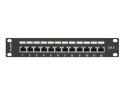 Patch panel Lanberg PPF6-9012-B (1U; 10"; kat. 6; FTP; 12xRJ-45)