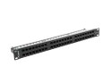 Patch panel Lanberg PPU5-1048-B (1U; 19"; kat. 5e; 48xRJ-45)