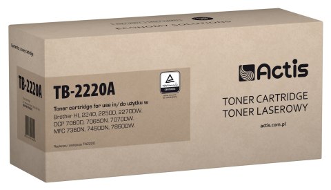 Actis TB-2220A Toner (zamiennik Brother TN-2220; Standard; 2600 stron; czarny) Actis TB-2220A Toner (zamiennik Brother TN-2220; Standard; 2600 stron; czarny)