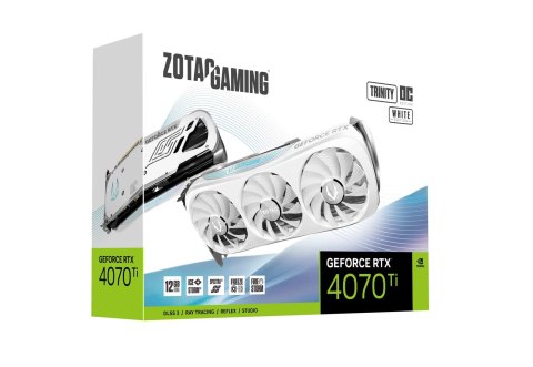 Karta graficzna ZOTAC GAMING GeForce RTX 4070 Ti Trinity OC White 12GB GDDR6X Karta graficzna ZOTAC GAMING GeForce RTX 4070 Ti Trinity OC White 12GB GDDR6X