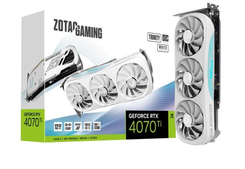 Karta graficzna ZOTAC GAMING GeForce RTX 4070 Ti Trinity OC White 12GB GDDR6X Karta graficzna ZOTAC GAMING GeForce RTX 4070 Ti Trinity OC White 12GB GDDR6X