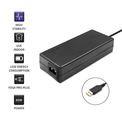 Zasilacz Qoltec 51502.65W do notebooka Lenovo (20 V; 3,25 A; 65W; Slim Tip ) Zasilacz Qoltec 51502.65W do notebooka Lenovo (20 V; 3,25 A; 65W; Slim Tip )