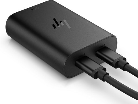 Zasilacz sieciowy HP 65W GaN 2xUSB-C czarny 600Q7AA Zasilacz sieciowy HP 65W GaN 2xUSB-C czarny 600Q7AA