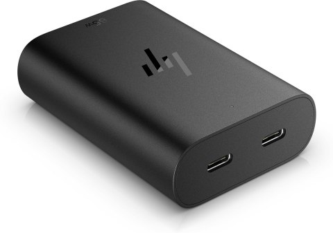 Zasilacz sieciowy HP 65W GaN 2xUSB-C czarny 600Q7AA Zasilacz sieciowy HP 65W GaN 2xUSB-C czarny 600Q7AA