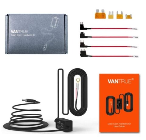Adapter zasilania z kompletem przejściówek do bezpieczników do kamery samochodowej N4 N2S T3 Adapter zasilania z kompletem przejściówek do bezpieczników do kamery samochodowej N4 N2S T3
