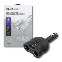 QOLTEC ROZDZIELACZ SAMOCHODOWY GNIAZDA ZAPALNICZKI X2 | 52W | USBX2 | USB QC 3.0 | USB C PD