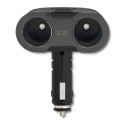 QOLTEC ROZDZIELACZ SAMOCHODOWY GNIAZDA ZAPALNICZKI X2 | 52W | USBX2 | USB QC 3.0 | USB C PD