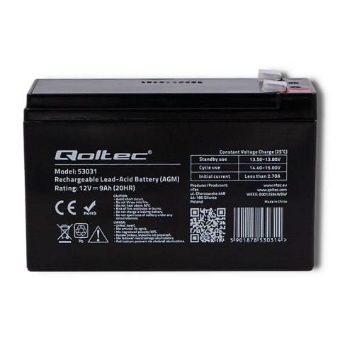 Akumulator żelowy Qoltec 53031 Akumulator żelowy Qoltec 53031