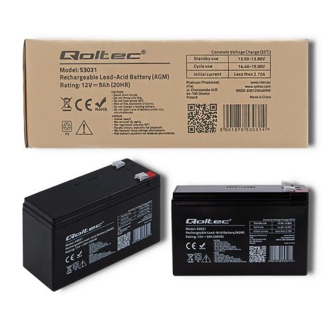 Akumulator żelowy Qoltec 53031 Akumulator żelowy Qoltec 53031
