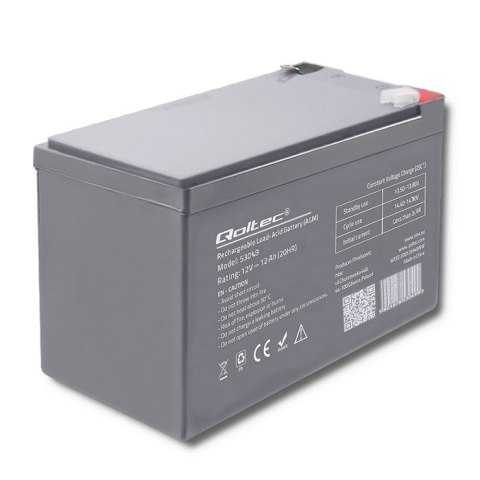QOLTEC AKUMULATOR AGM | 12V | 12AH QOLTEC AKUMULATOR AGM | 12V | 12AH