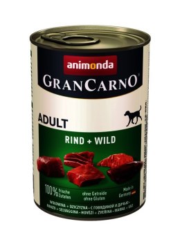 ANIMONDA Grancarno Adult wołowina i dziczyzna - mokra karma dla psa - 400g