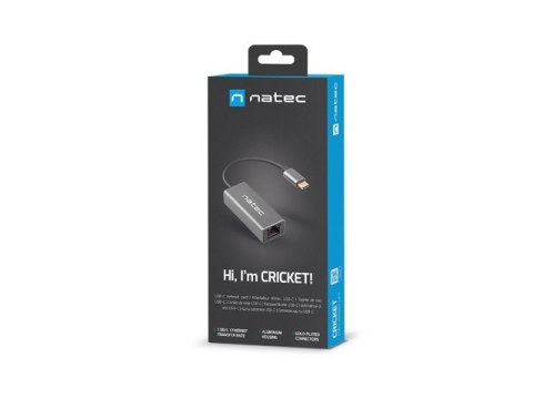 NATEC KARTA SIECIOWA CRICKET 1GB USB-C 3.1 1X RJ45 NA KABLU NNC-1925 NATEC KARTA SIECIOWA CRICKET 1GB USB-C 3.1 1X RJ45 NA KABLU NNC-1925