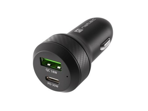 NATEC ŁADOWARKA SAMOCHODOWA CONEY 1X USB 1X USB-C PD 3.0 48W QC3.0 NUC-1980 NATEC ŁADOWARKA SAMOCHODOWA CONEY 1X USB 1X USB-C PD 3.0 48W QC3.0 NUC-1980