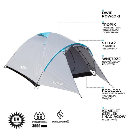 Namiot NILS CAMP ROCKER NC6013 3 osobowy Namiot NILS CAMP ROCKER NC6013 3 osobowy