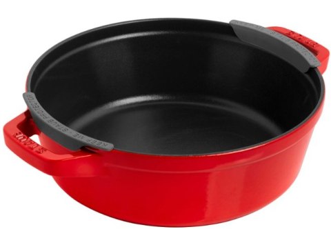 Zestaw 3 naczyń żeliwnych z pokrywką STAUB 40508-387-0 - czerwony 24 cm Zestaw 3 naczyń żeliwnych z pokrywką STAUB 40508-387-0 - czerwony 24 cm