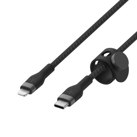 BELKIN KABEL USB-C - LTG OPLOT SILICONE 2M CZARNY BELKIN KABEL USB-C - LTG OPLOT SILICONE 2M CZARNY