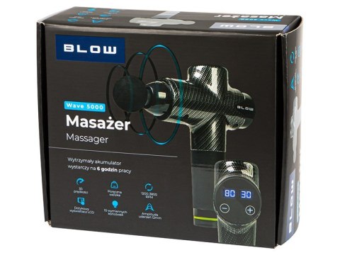 BLOW PISTOLET DO MASAŻU MASAŻER WAVE 5000 BLACK BLOW PISTOLET DO MASAŻU MASAŻER WAVE 5000 BLACK