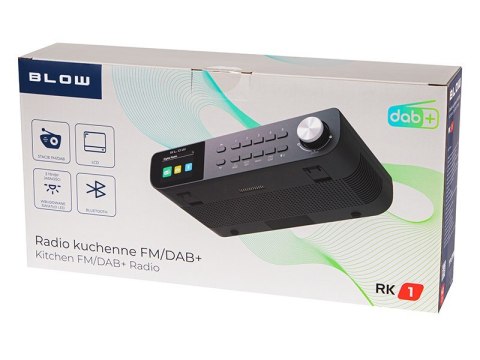 BLOW RADIO KUCHENNE FM/DAB+ RK1 CZARNE BLOW RADIO KUCHENNE FM/DAB+ RK1 CZARNE