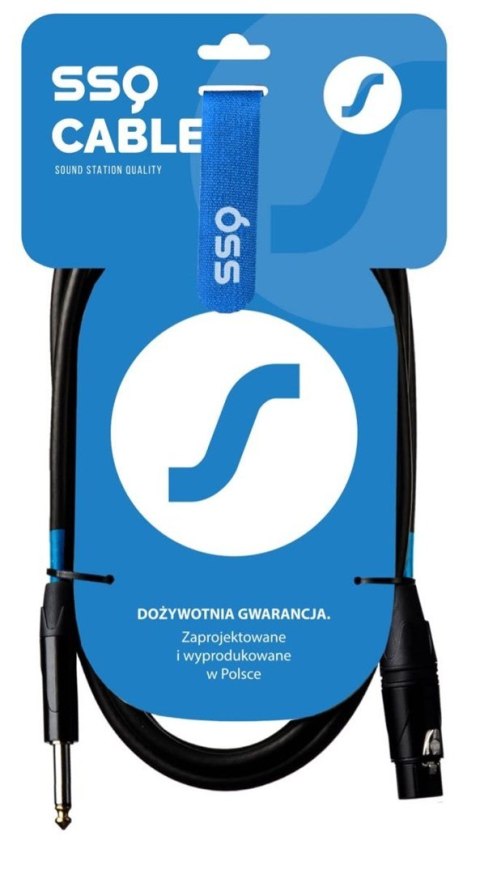 SSQ XZJM1 - kabel Jack MONO - XLR Żeński 1 metrowy SSQ XZJM1 - kabel Jack MONO - XLR Żeński 1 metrowy