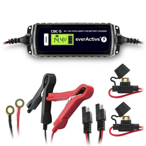 EVERACTIVE PROSTOWNIK SAMOCHODOWY AUTOMATYCZNY DO AKUMULATORA 6V/12V CBC5 EVERACTIVE PROSTOWNIK SAMOCHODOWY AUTOMATYCZNY DO AKUMULATORA 6V/12V CBC5