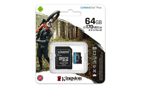 KINGSTON microSDXC Canvas Go Plus 64GB + adapter KINGSTON microSDXC Canvas Go Plus 64GB + adapter