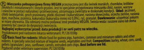 MEGAN mieszanka paszowa pełnoporcjowa dla gryzoni i królików - karma dla gryzoni - 10 L MEGAN mieszanka paszowa pełnoporcjowa dla gryzoni i królików - karma dla gryzoni - 10 L