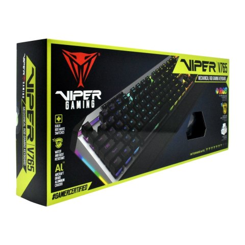 Klawiatura mechaniczna Patriot Memory V765 RGB PV765MBWUXMGM (USB 2.0; kolor srebrny) Klawiatura mechaniczna Patriot Memory V765 RGB PV765MBWUXMGM (USB 2.0; kolor srebrny)