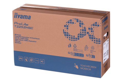MONITOR IIYAMA DOTYKOWY LED 21,5" T2252MSC-B2 MONITOR IIYAMA DOTYKOWY LED 21,5" T2252MSC-B2