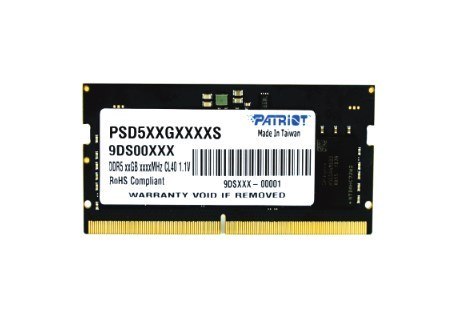 PATRIOT SIGNATURE SO-DIMM DDR5 16GB 4800MHz 1 Rank PATRIOT SIGNATURE SO-DIMM DDR5 16GB 4800MHz 1 Rank