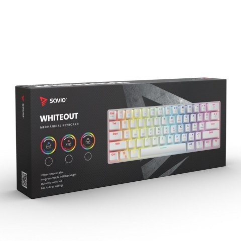 SAVIO KLAWIATURA MECHANICZNA BLUE OUTEMU WHITEOUT SAVIO KLAWIATURA MECHANICZNA BLUE OUTEMU WHITEOUT
