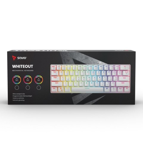 SAVIO KLAWIATURA MECHANICZNA BLUE OUTEMU WHITEOUT SAVIO KLAWIATURA MECHANICZNA BLUE OUTEMU WHITEOUT