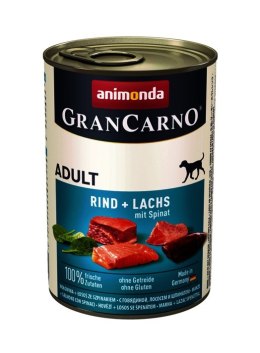 ANIMONDA Grancarno Adult wołowina, łosoś i szpinak - mokra karma dla psa - 400g